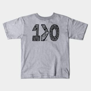 One bigger than zero (black) Kids T-Shirt